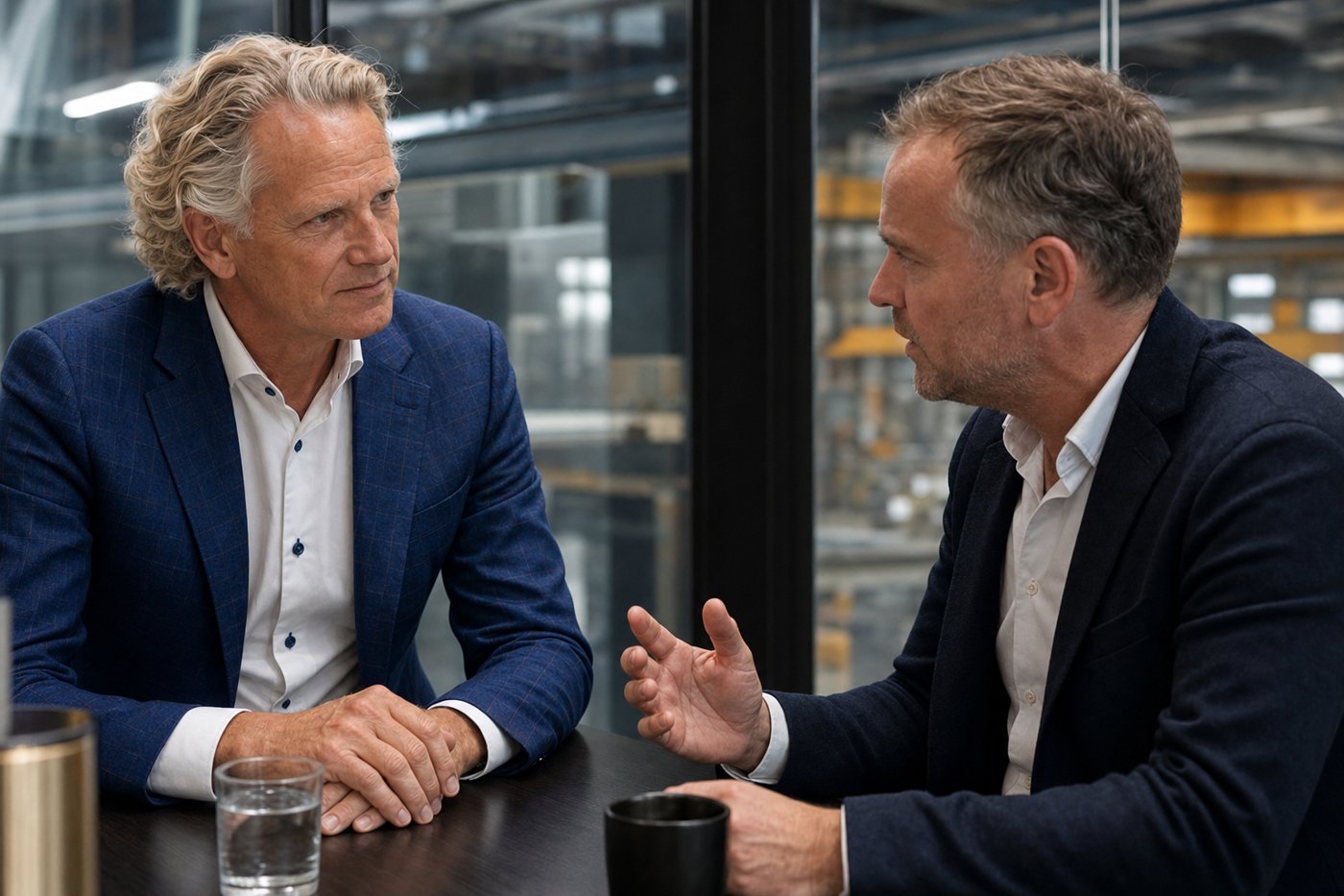 Harold Duijst in gesprek met een opdrachtgever